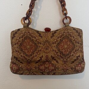 Bohemian Tapestry Shoulder Bag with Chain Strap